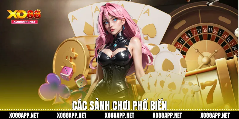 Các sảnh chơi phổ biến